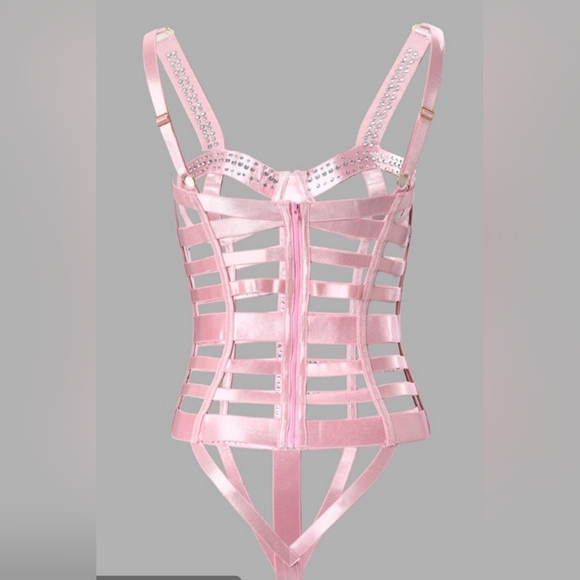 Rhinstone Cut Out Lingerie - Picture 2 of 7